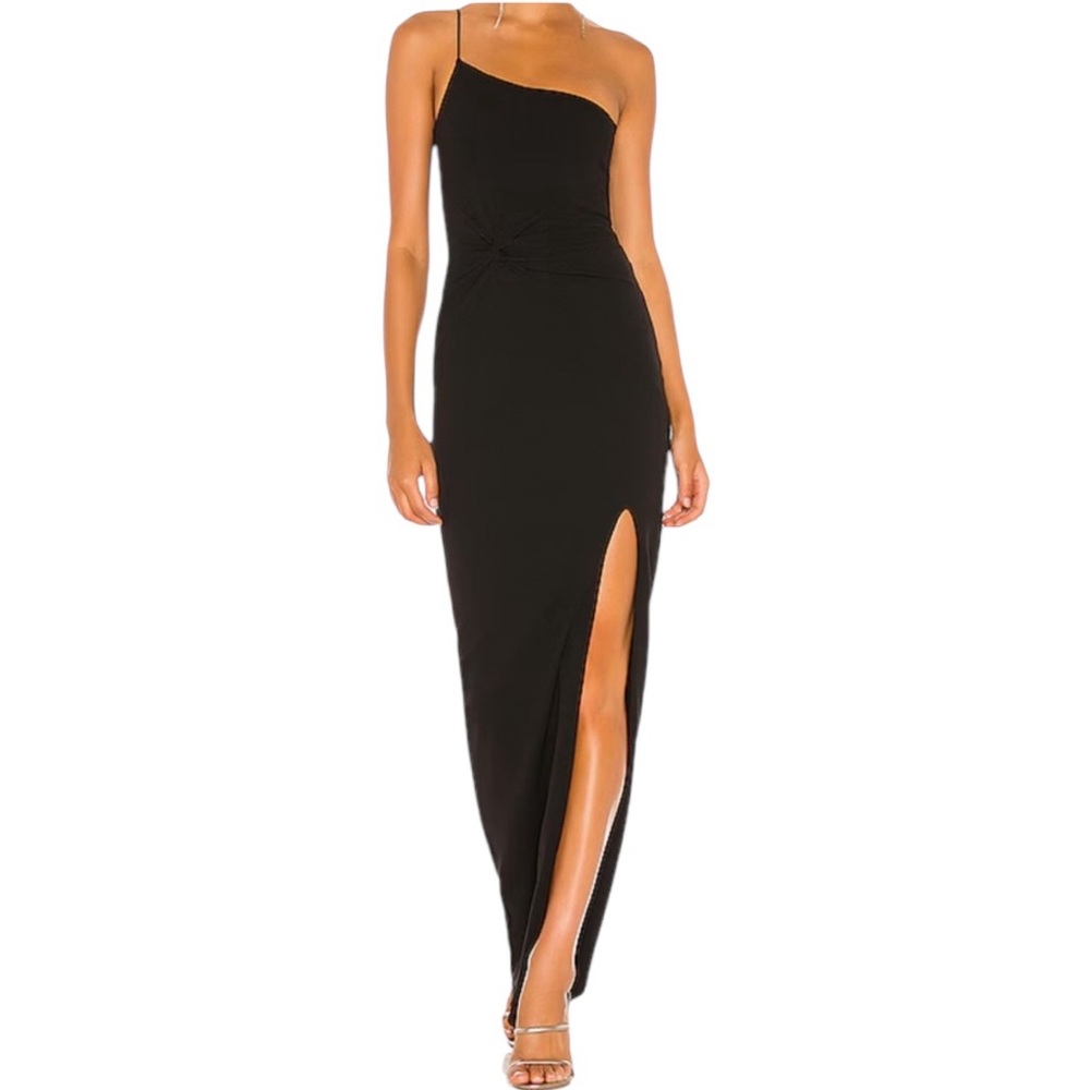 Nookie Lust One Shoulder Gown in Black‎